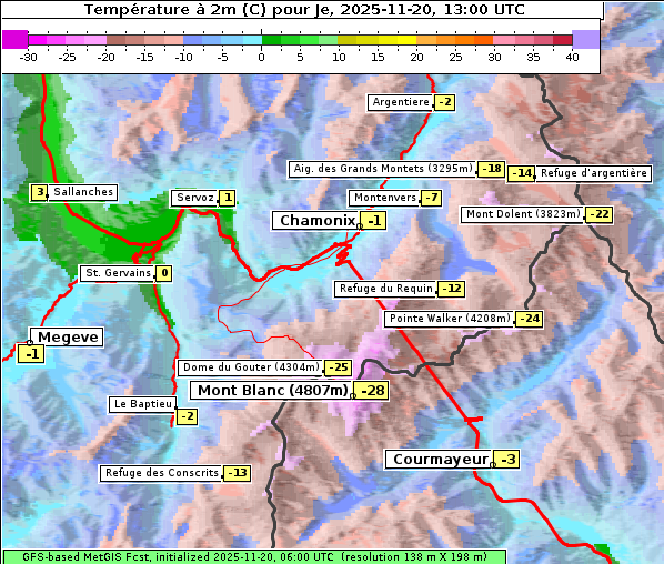 Temperatur, 20. 11. 2025
