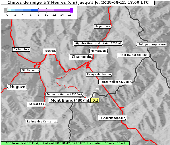 Neuschnee, 12. 6. 2025
