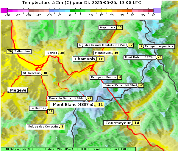 Temperatur, 25. 5. 2025