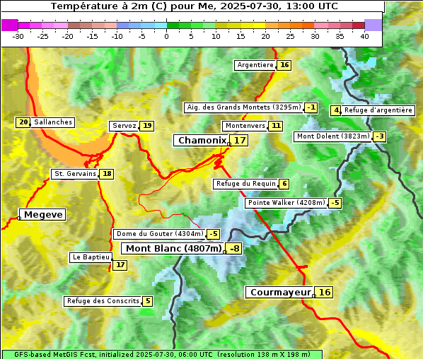 Temperatur, 30. 7. 2025