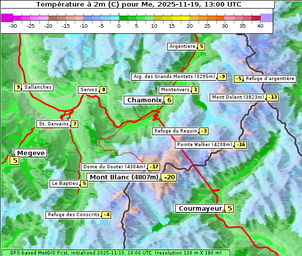 Temperatur, 19. 11. 2025