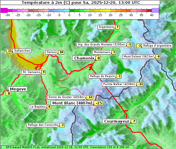 Temperatur, 20. 12. 2025