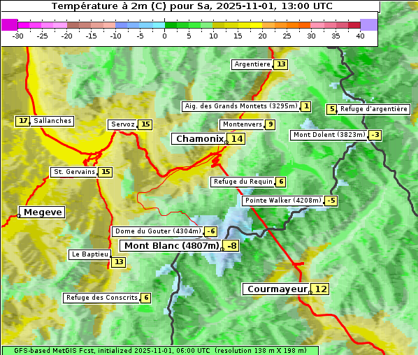 Temperatur, 1. 11. 2025