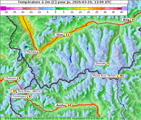 Temperatur, 19. 3. 2026