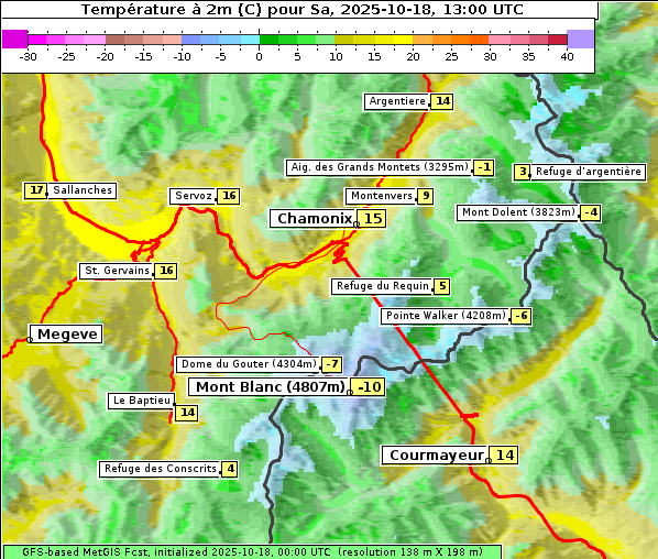 Temperatur, 18. 10. 2025