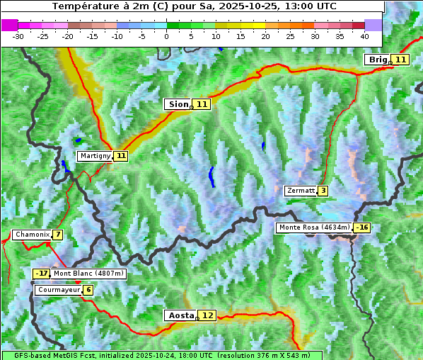 Temperatur, 25. 10. 2025