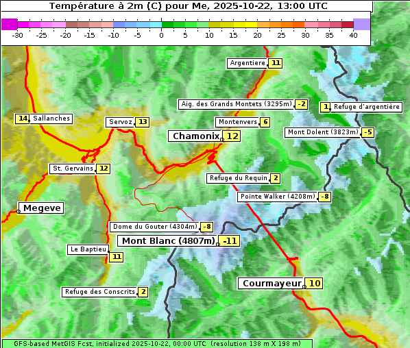 Temperatur, 22. 10. 2025