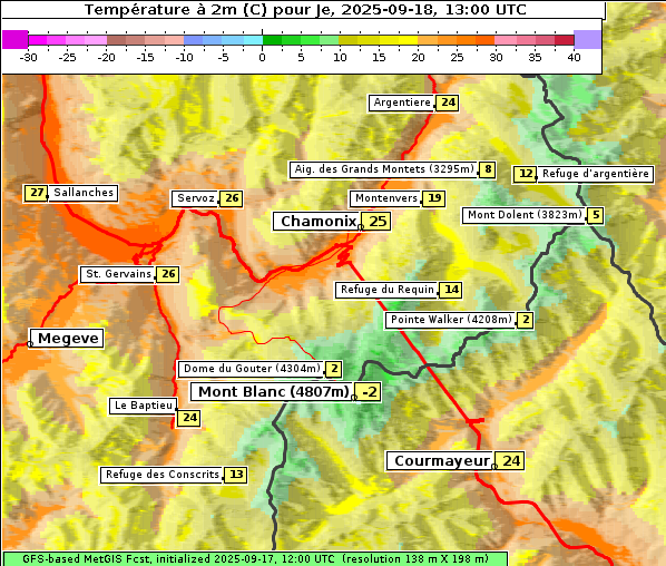 Temperatur, 18. 9. 2025