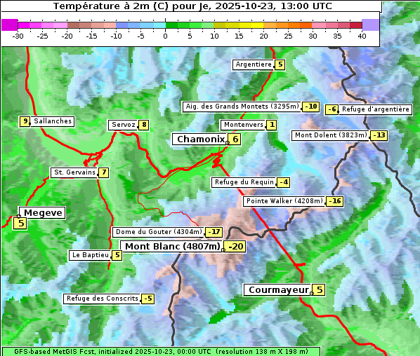 Temperatur, 23. 10. 2025