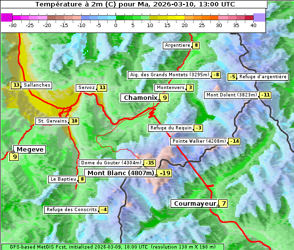 Temperatur, 10. 3. 2026
