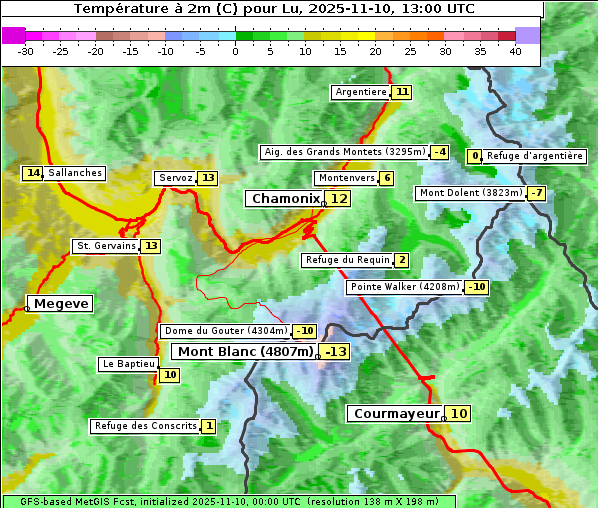 Temperatur, 10. 11. 2025