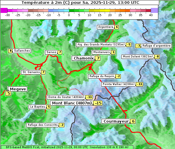 Temperatur, 29. 11. 2025