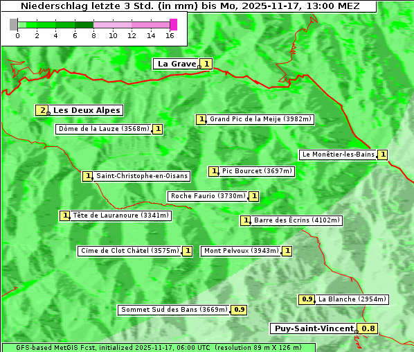 Niederschlag, 17. 11. 2025
