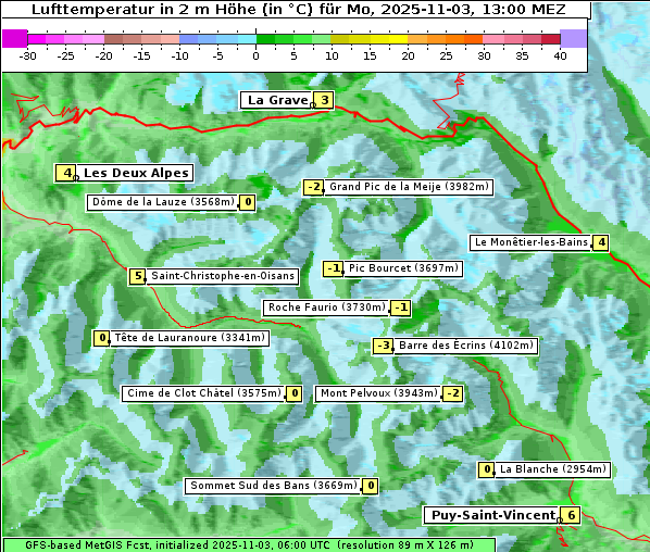 Temperatur, 3. 11. 2025