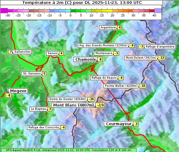 Temperatur, 23. 11. 2025