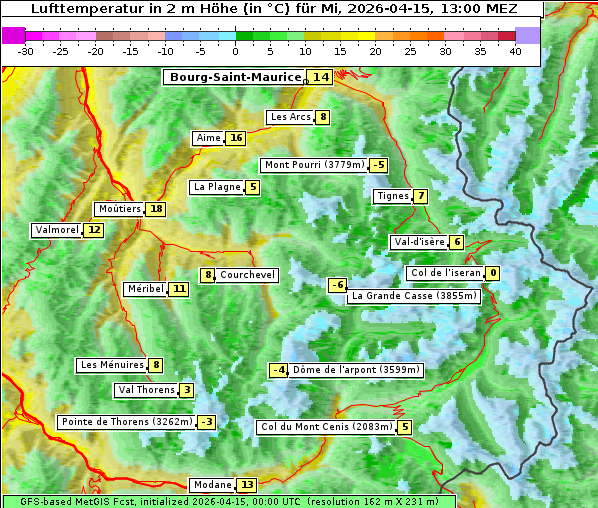 Temperatur, 15. 4. 2026
