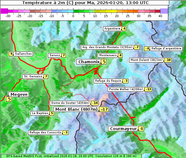 Temperatur, 20. 1. 2026