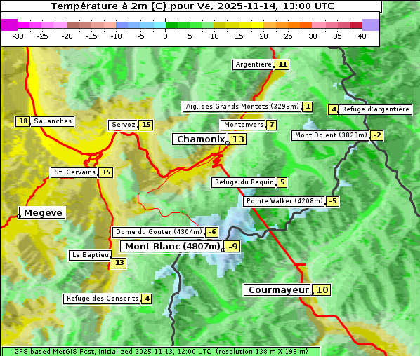 Temperatur, 14. 11. 2025