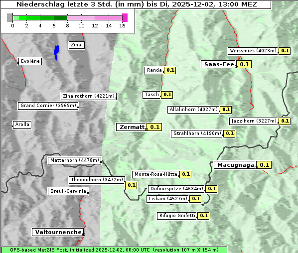 Niederschlag, 2. 12. 2025