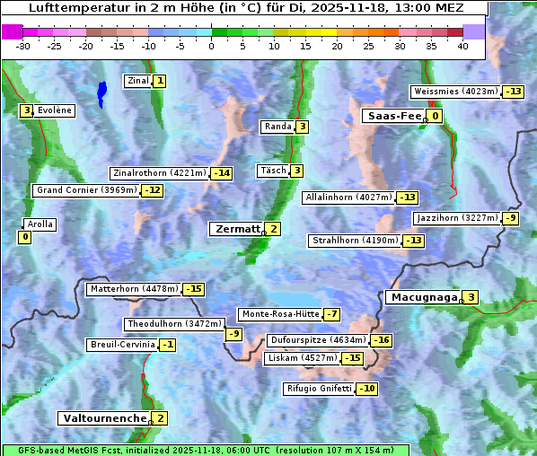 Temperatur, 18. 11. 2025