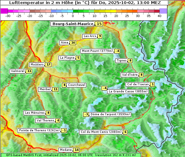Temperatur, 2. 10. 2025