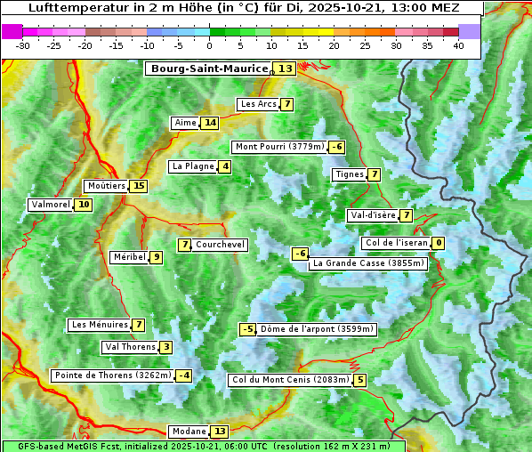 Temperatur, 21. 10. 2025