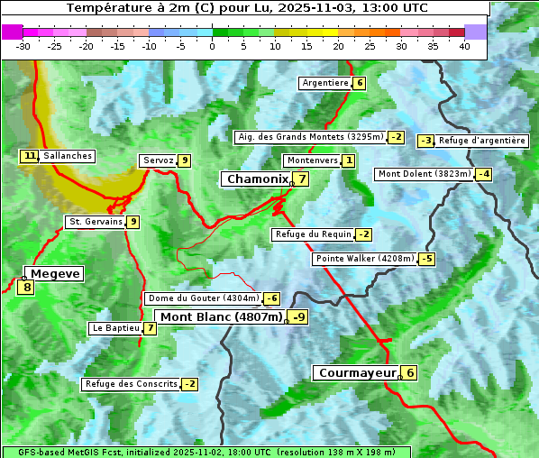 Temperatur, 3. 11. 2025