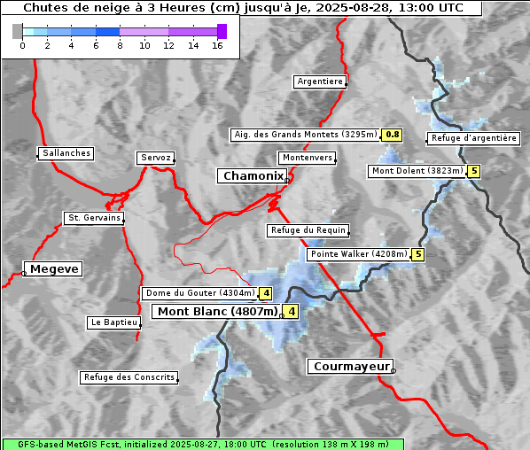 Neuschnee, 28. 8. 2025