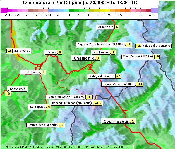 Temperatur, 15. 1. 2026