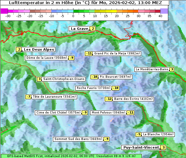 Temperatur, 2. 2. 2026