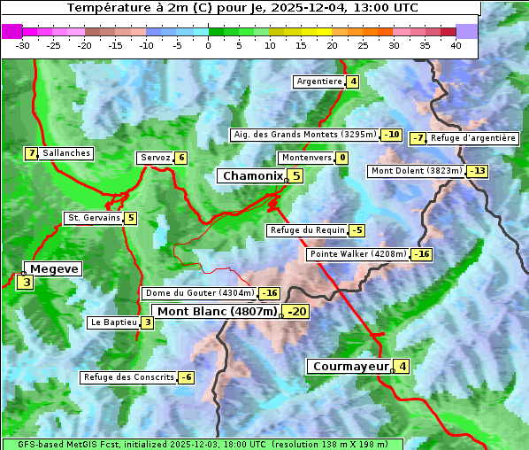 Temperatur, 4. 12. 2025