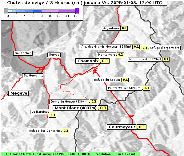 Neuschnee, 3. 1. 2025