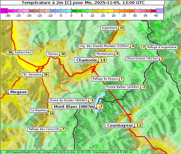 Temperatur, 5. 11. 2025