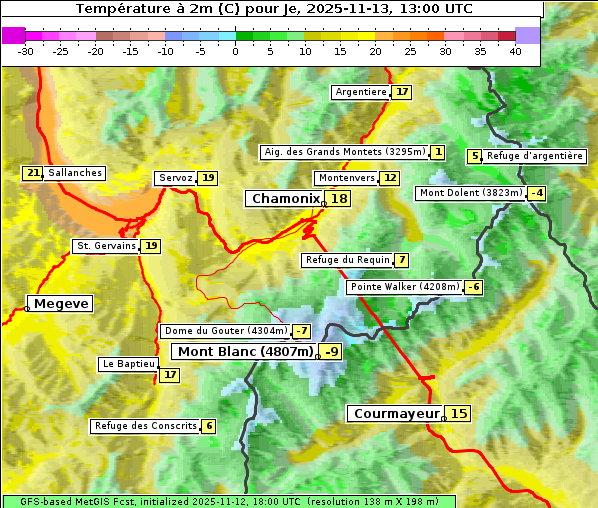 Temperatur, 13. 11. 2025