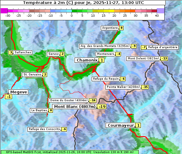 Temperatur, 27. 11. 2025