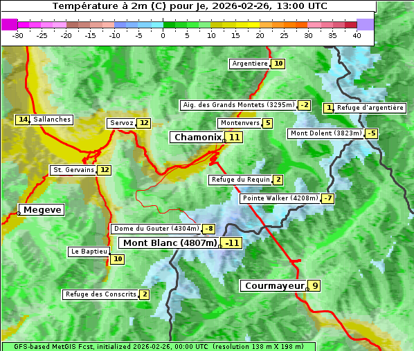 Temperatur, 26. 2. 2026