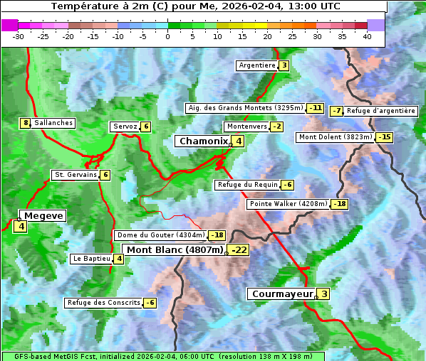 Temperatur, 4. 2. 2026