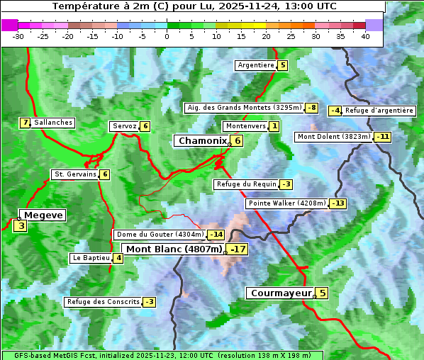 Temperatur, 24. 11. 2025