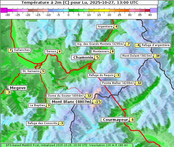Temperatur, 27. 10. 2025