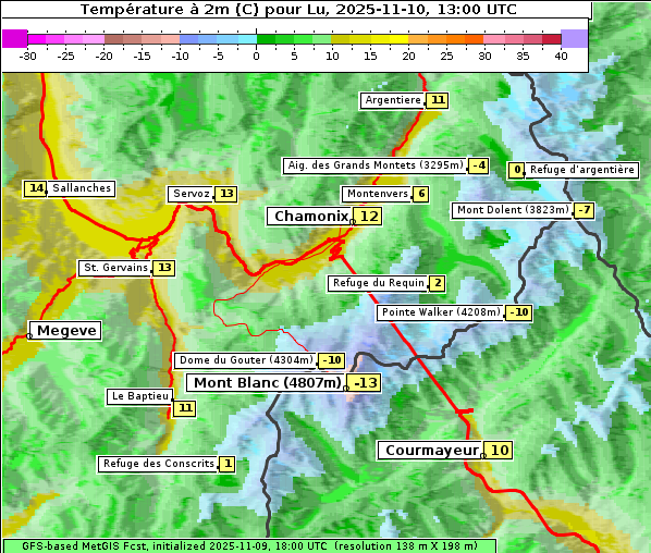 Temperatur, 10. 11. 2025