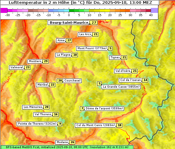 Temperatur, 18. 9. 2025