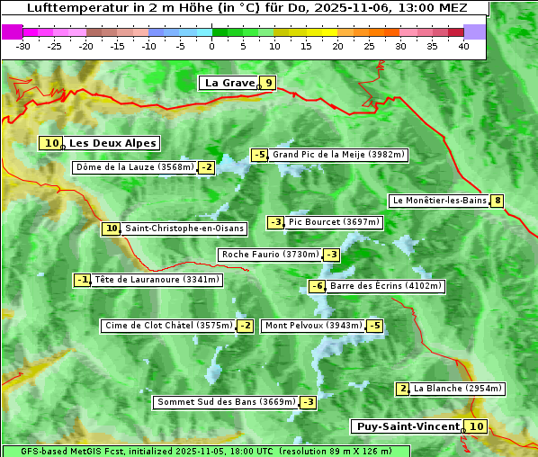 Temperatur, 6. 11. 2025