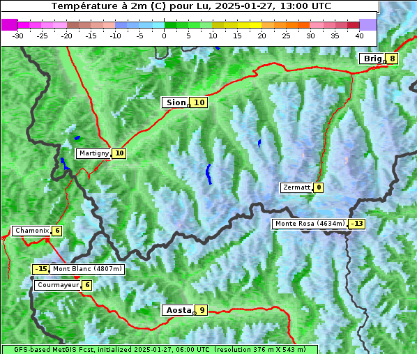 Temperatur, 27. 1. 2025