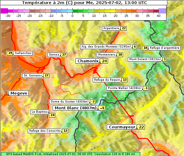 Temperatur, 2. 7. 2025