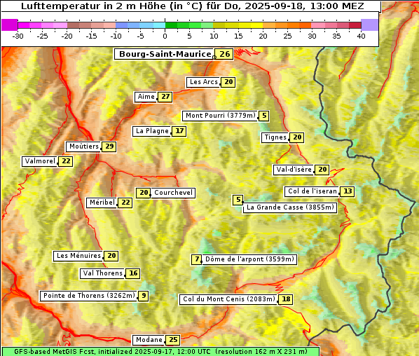 Temperatur, 18. 9. 2025