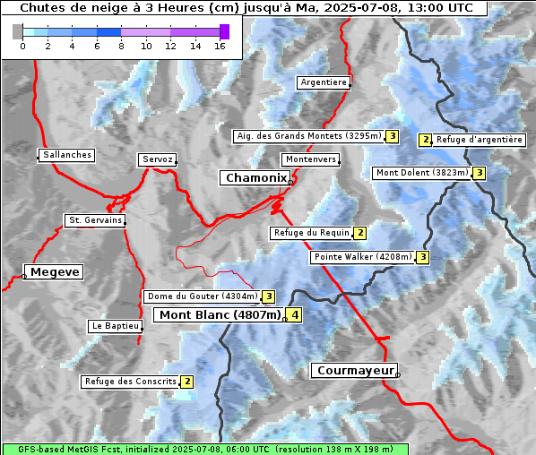 Neuschnee, 8. 7. 2025