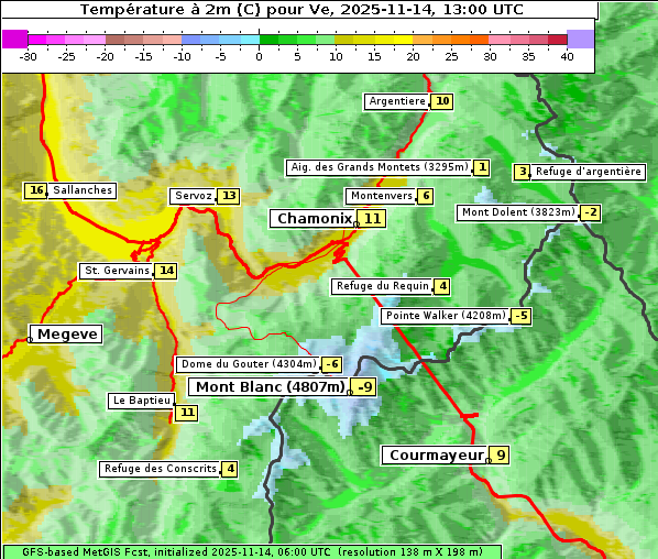 Temperatur, 14. 11. 2025