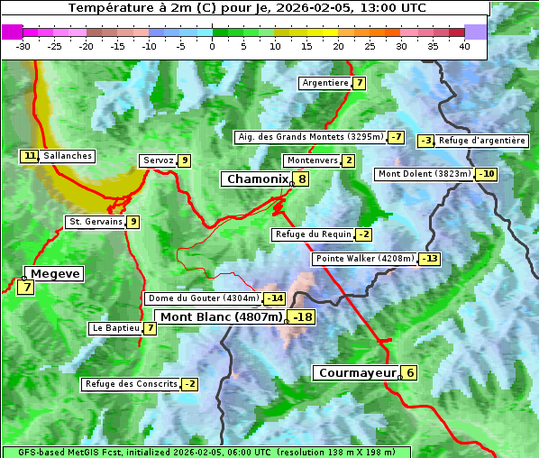 Temperatur, 5. 2. 2026