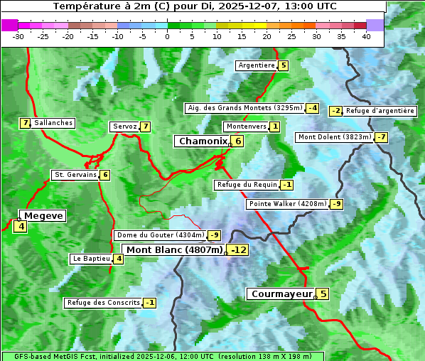 Temperatur, 7. 12. 2025