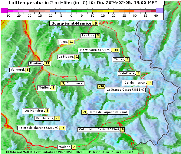 Temperatur, 5. 2. 2026